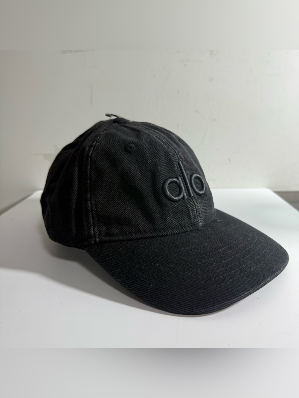 ALO Yoga Black Raised Logo Baseball Hat